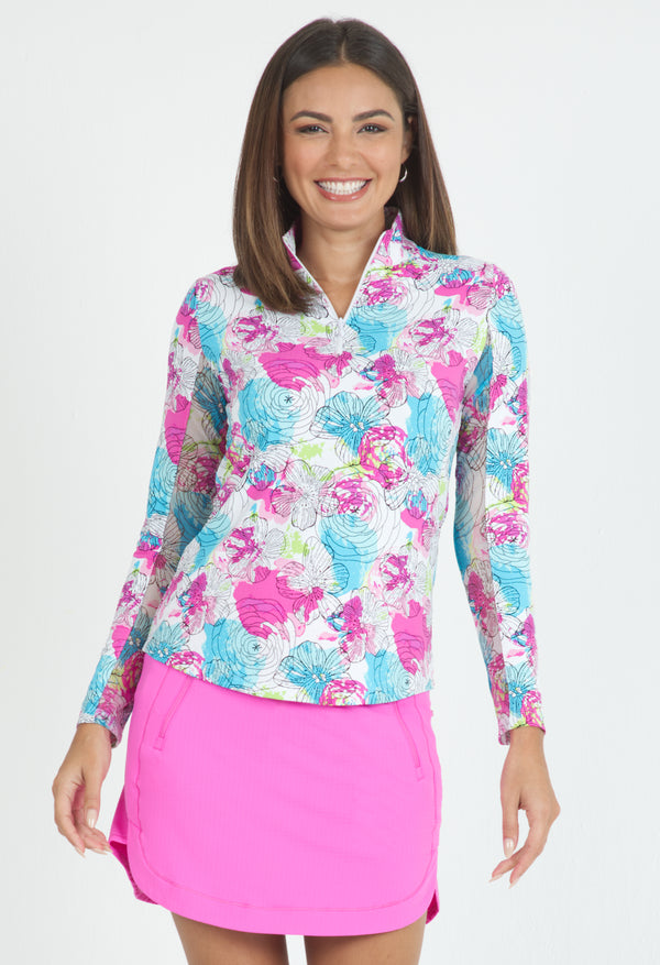 IBKUL Sun Shirt Mock Neck