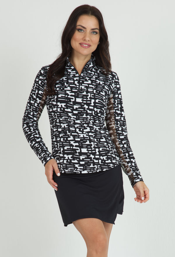 IBKUL Sun Shirt Mock Neck