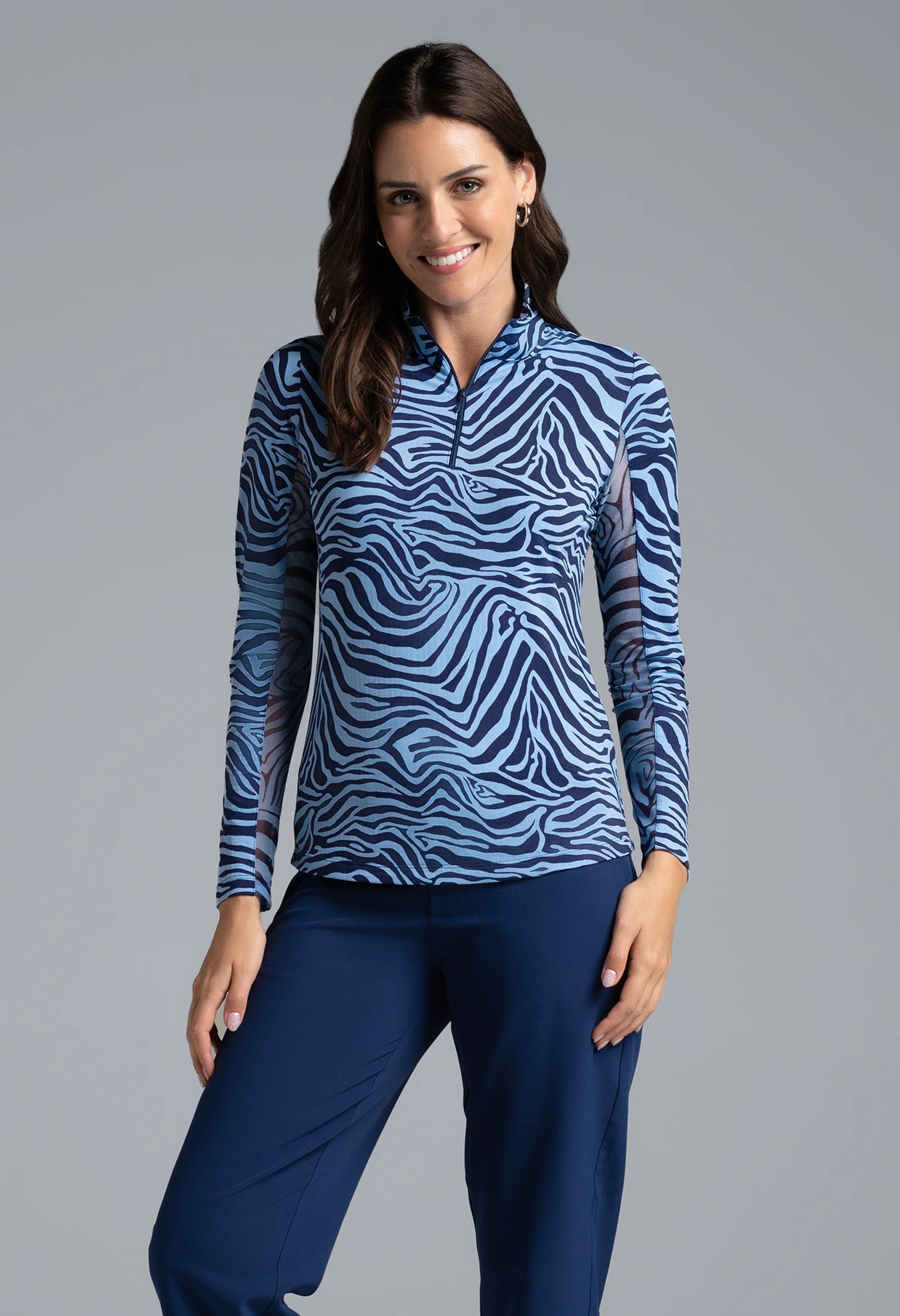 IBKUL Sun Shirt Mock Neck