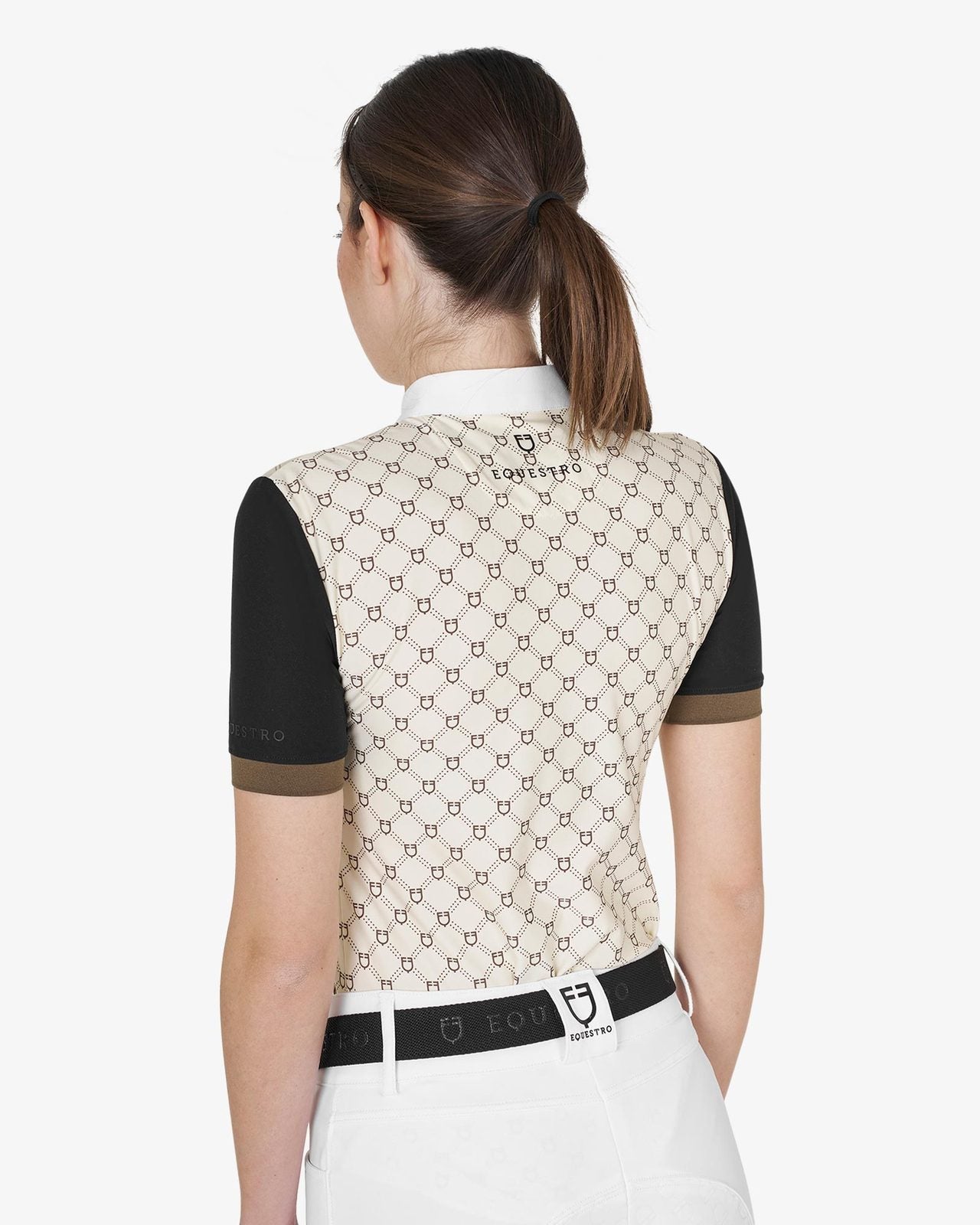 Equestro Competition Monogram Print Shirt S/S