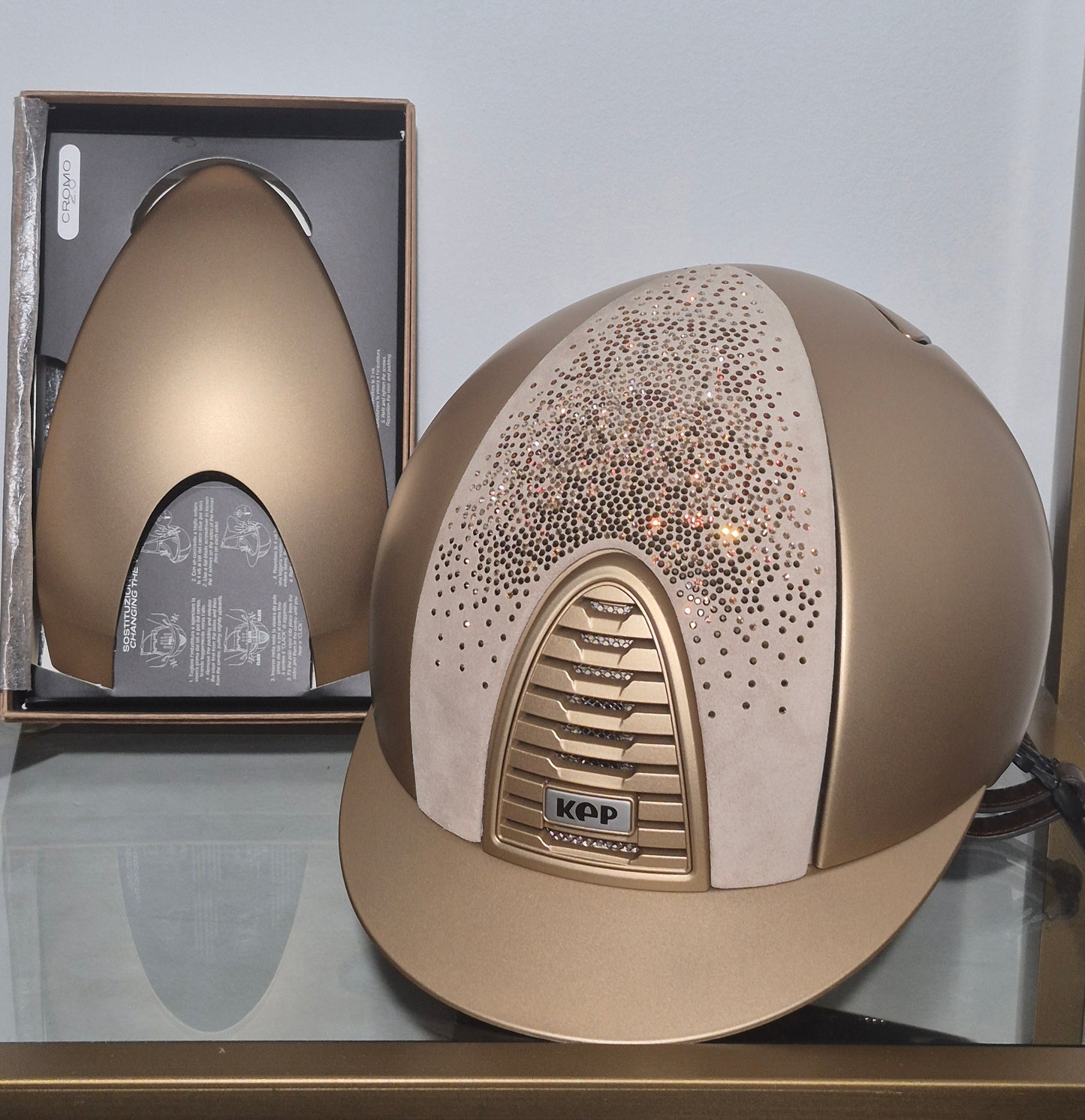 KEP Gold sand with front panel swarovsky crystal
