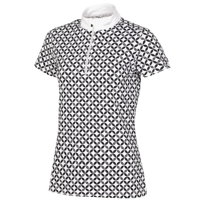 Schockemohle Louisa competition shirt, Wh/Navy Print