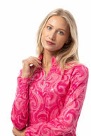 SanSoleil Solshine Foil Print 1/4 Zip Sunshirt