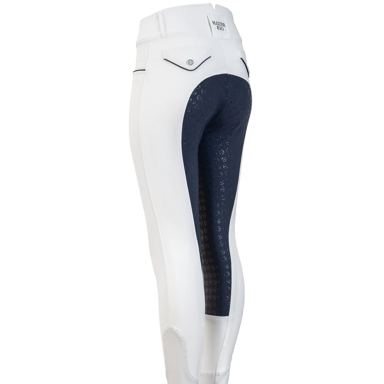 Halter Ego C High Waist White Competition ,White with navy seat