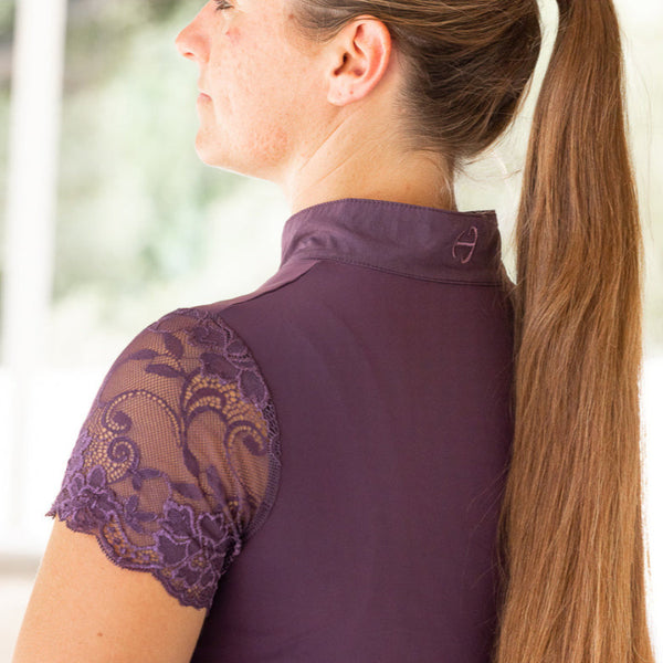 Halter Ego Tara Short Sleeve Lace Competition Shirt
