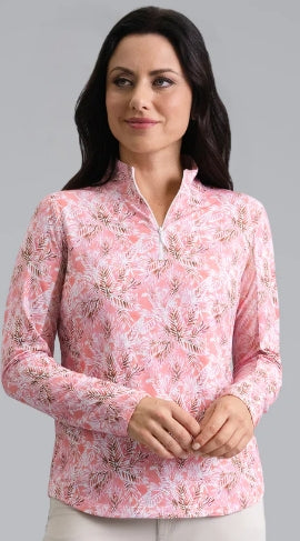 IBKUL Long Sleeve 1/4 Zip Sunshirt