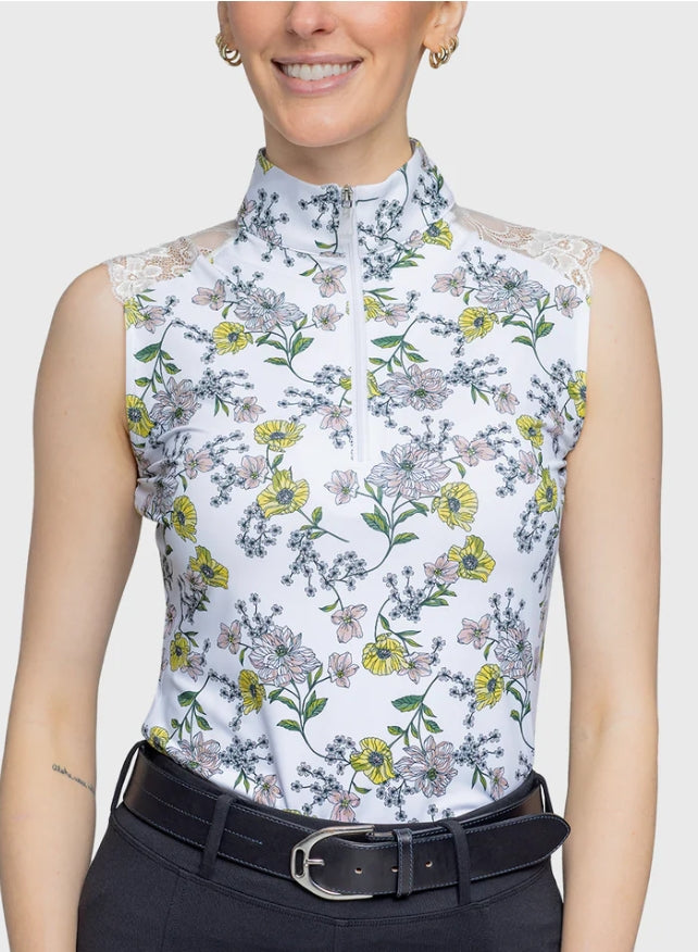 Kastel Lace Shoulder Tank Top