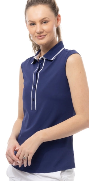 SanSoleil Solarcool Sleeveless Polo Shirt