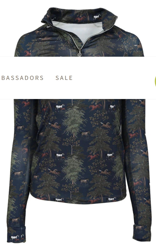 Dapple Bay Equetrian toile 1/4 Zip Sunshirt