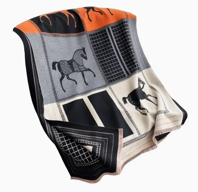 Awst Intl Blanket Check Acrylic Cashmere Scarf or Throw