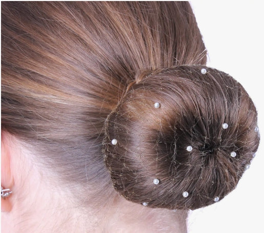 QHP Invisible Bun Cover with Pearls