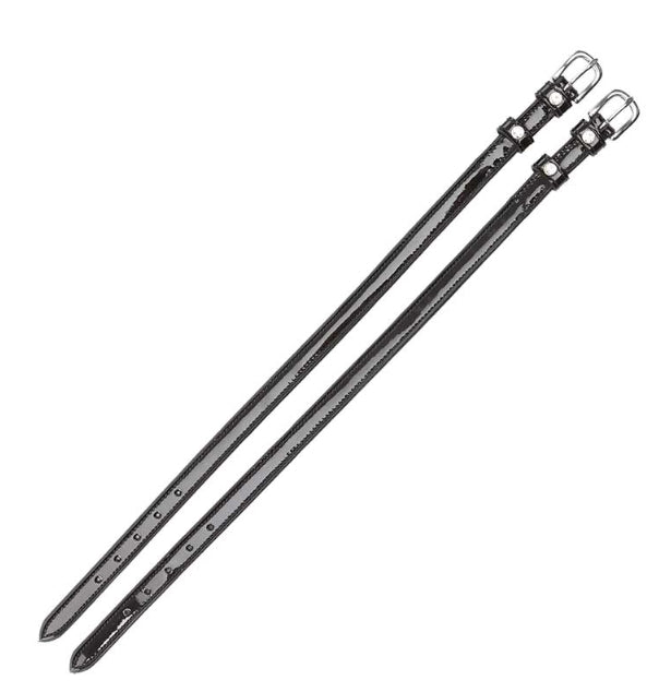 Kavalkade Crystal Black Patent Spur Straps