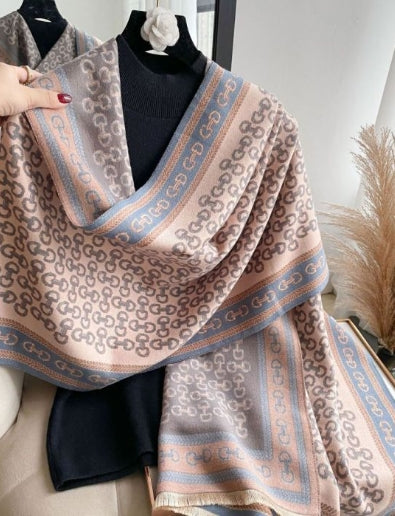 AWST Int'l Acrylic Cashmere Snaffle Bit Scarf/Shawl