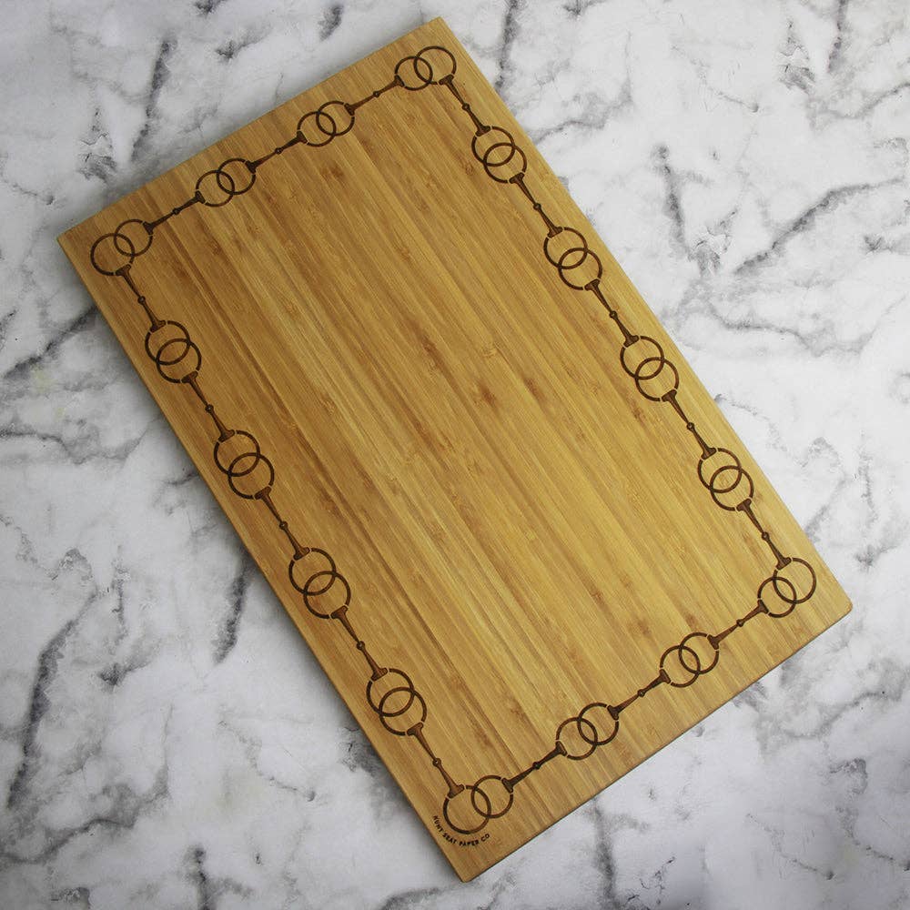 Snaffle Bit Bamboo Cutting Board