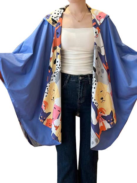 Reversible Rain Cape Animal Prints