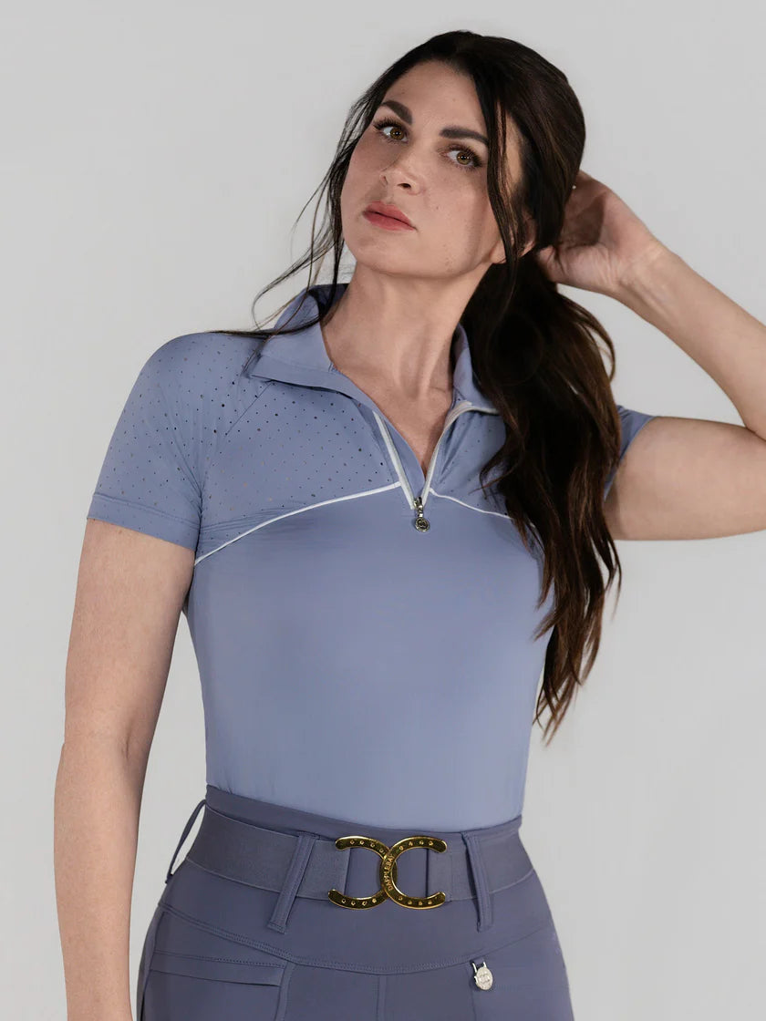 Dapplebay Air Cut 1/4 Zip Short Sleeve Riding top