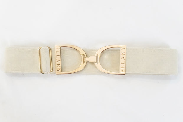 Ellany 2" Gold Buckle Stirrup Elastic Belt