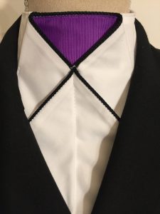 ELI Color Block Poly Satin Stock tie