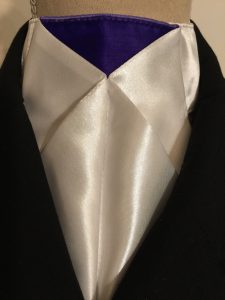 ELI Color Block Poly Satin Stock tie