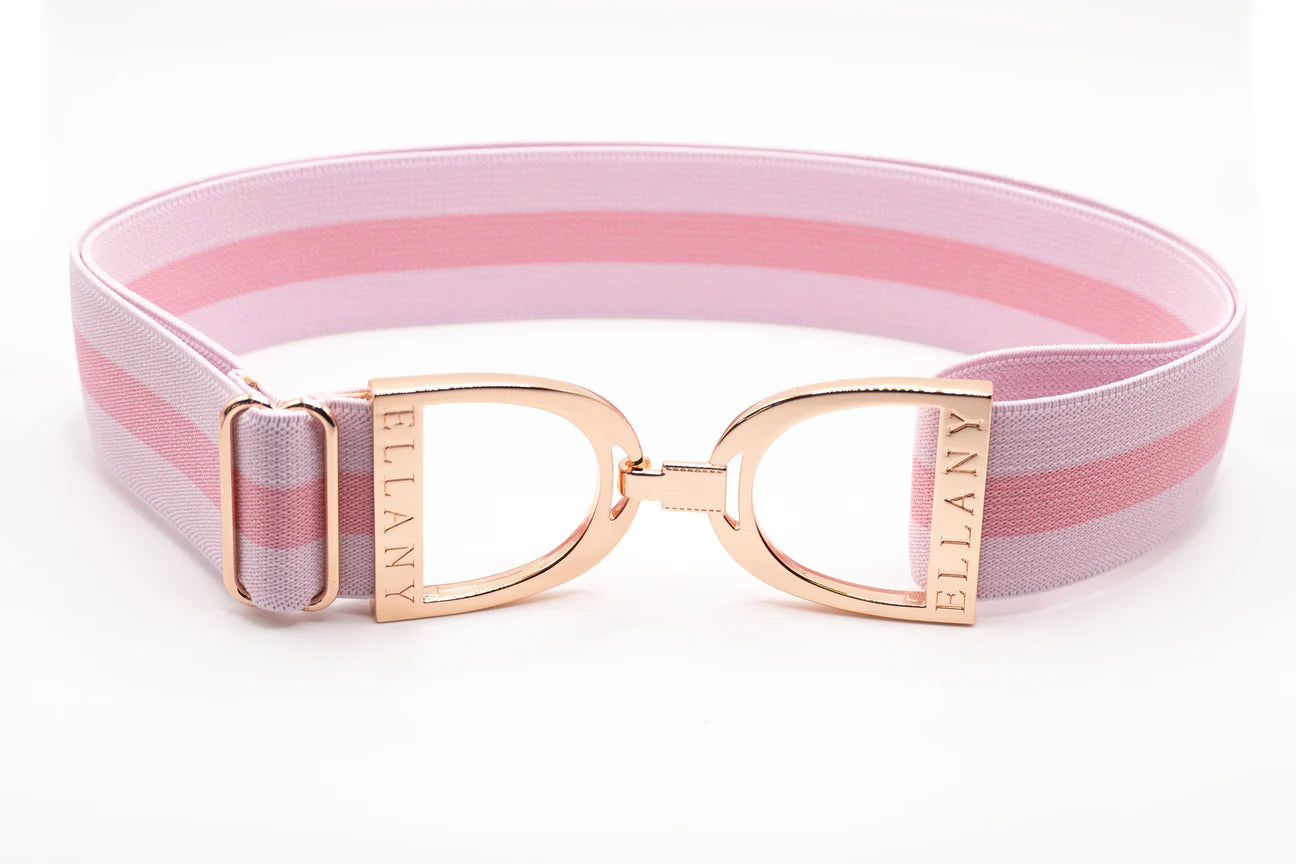 Ellany 1.5" Silver, Gold or Rose Gold Stirrup Buckle Elastic Belt