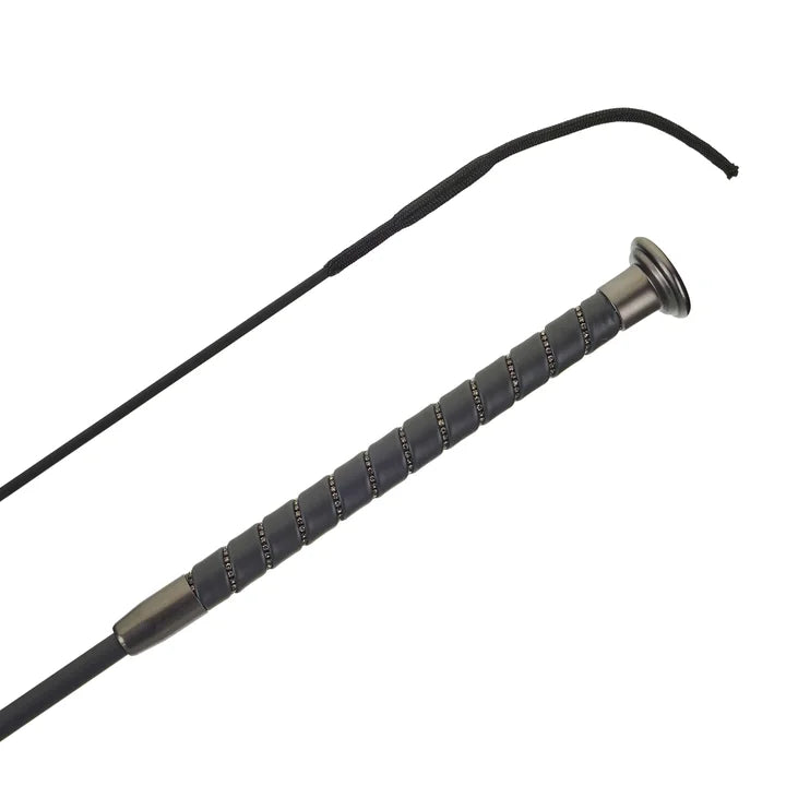 Fleck Crystal handled Graphite Dressage Whip