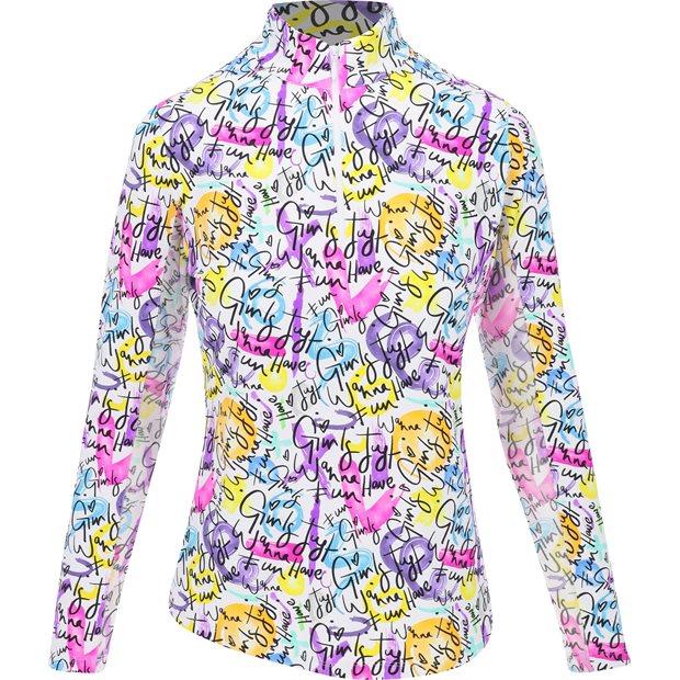 IBKUL Angie L/S Zip Mock neck