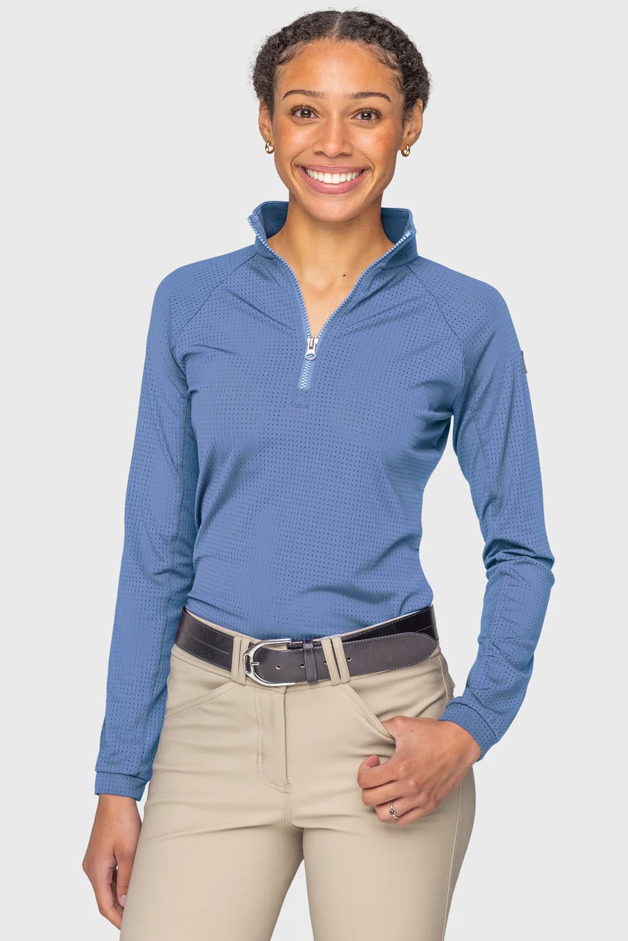 Kastel Perforated 1/4 Zip Long sleeve Sun shirt