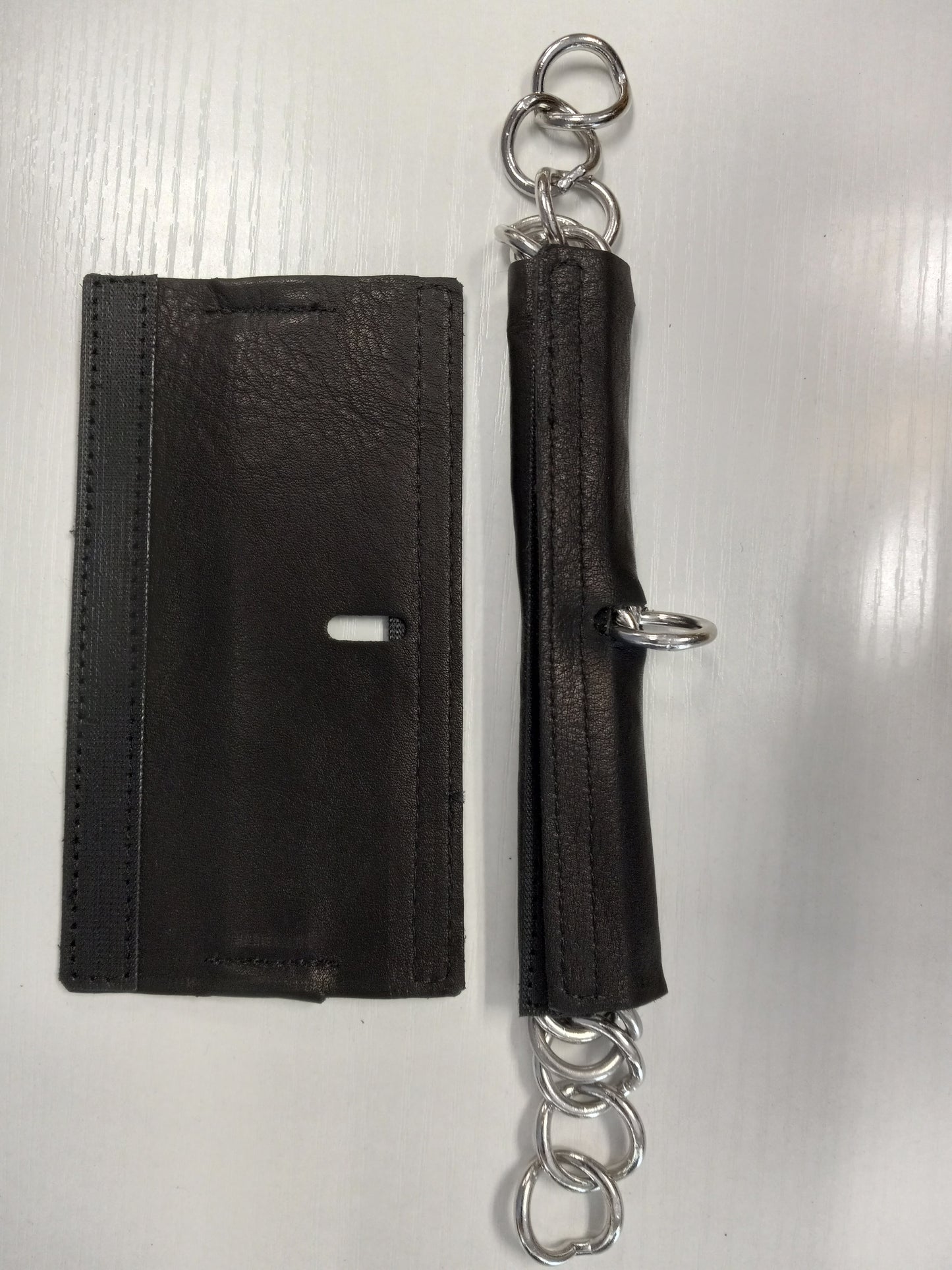 Leather Curb Chain Covers