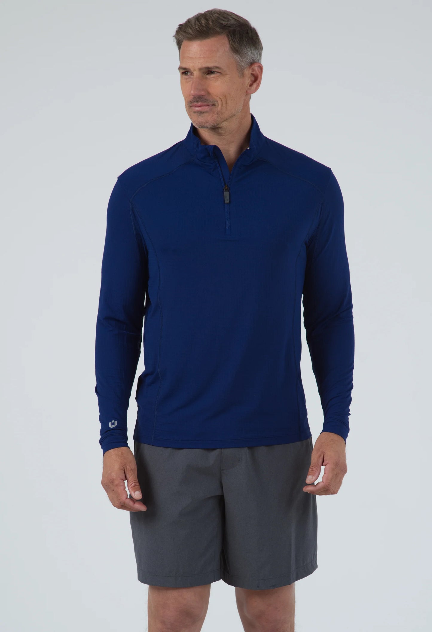 IBKUL Men's Sunshirt Zip Mock