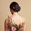 Mobestech Mesh Hair Snood Bun Cover with Small Crystals