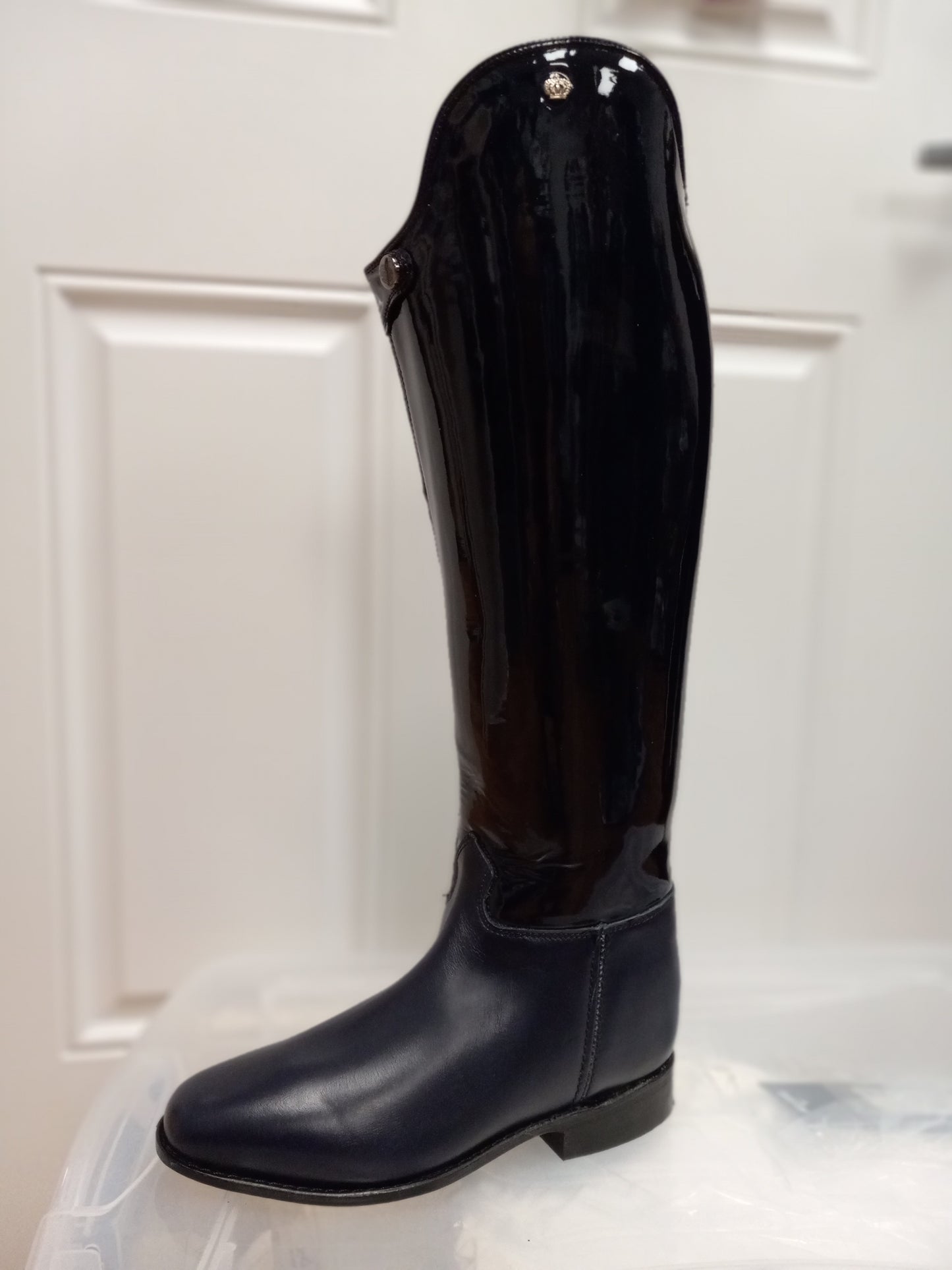 Navy Patent Konigs Riding Boots