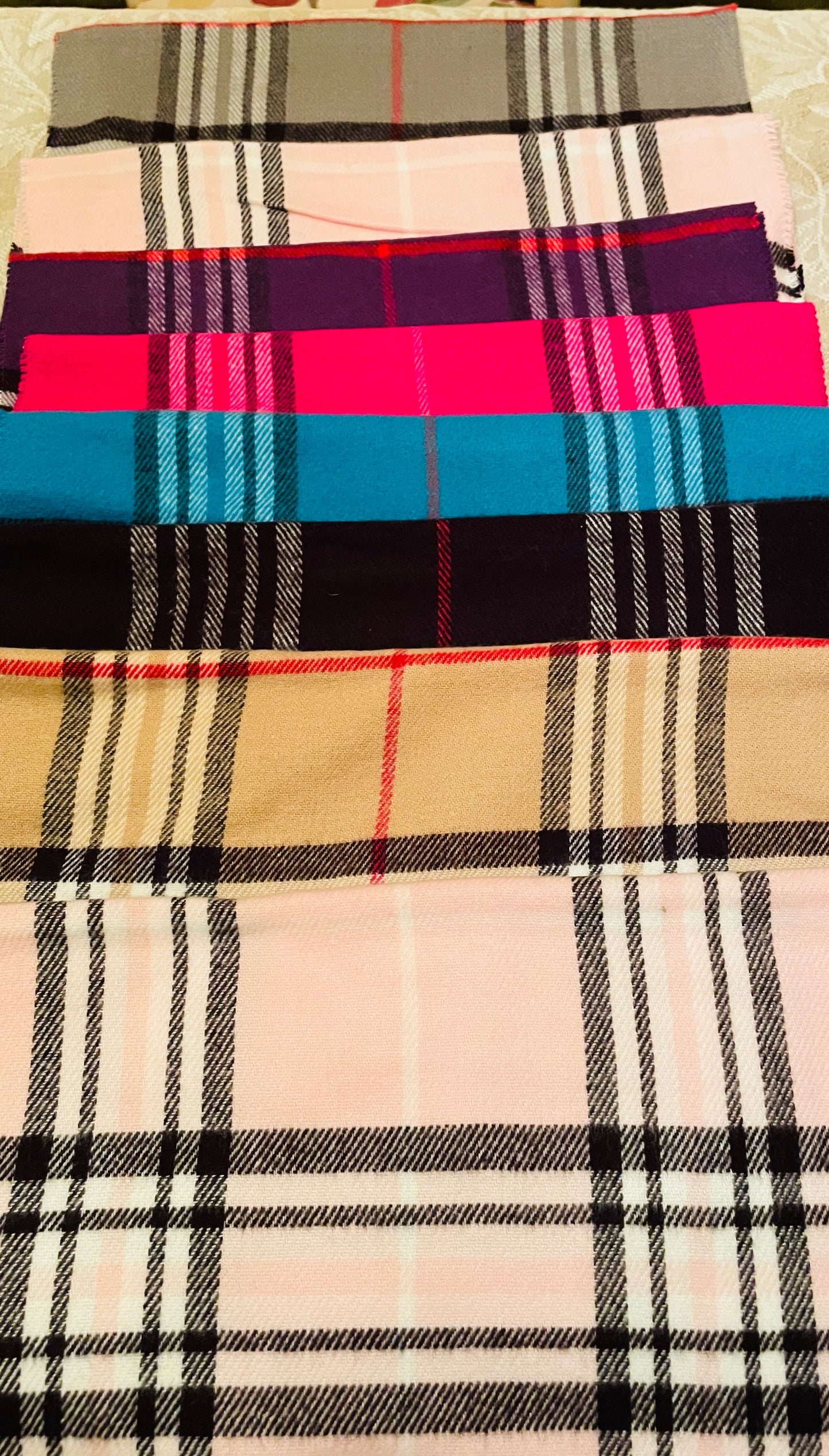 The Plaid Long Cashmere Scarf