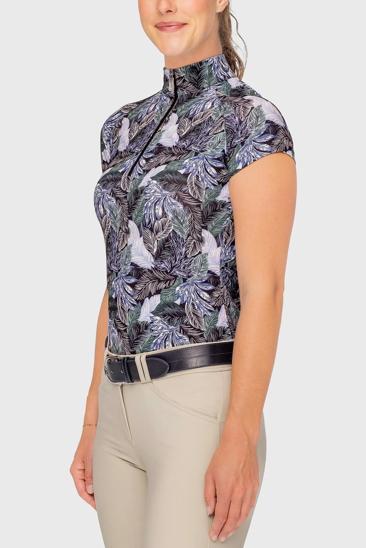 Kastel Cap Sleeve Sun Shirt Quarter Zip