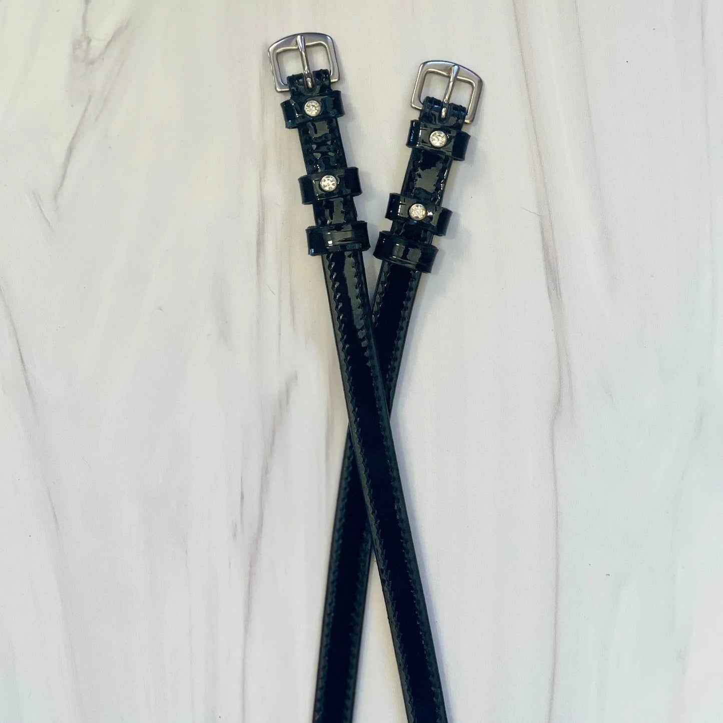 HE Showstopper Patent with Austrian Crystal Spur Straps
