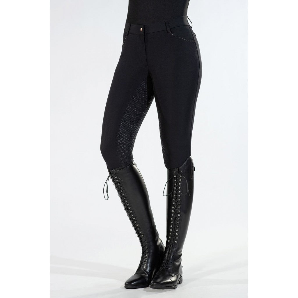 HKM Rosegold Glamour Style Silicone Full Seat Riding Breech