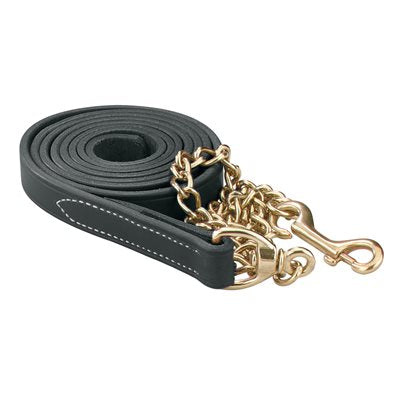 Perri's Leather Lead with Solid Brass Chain