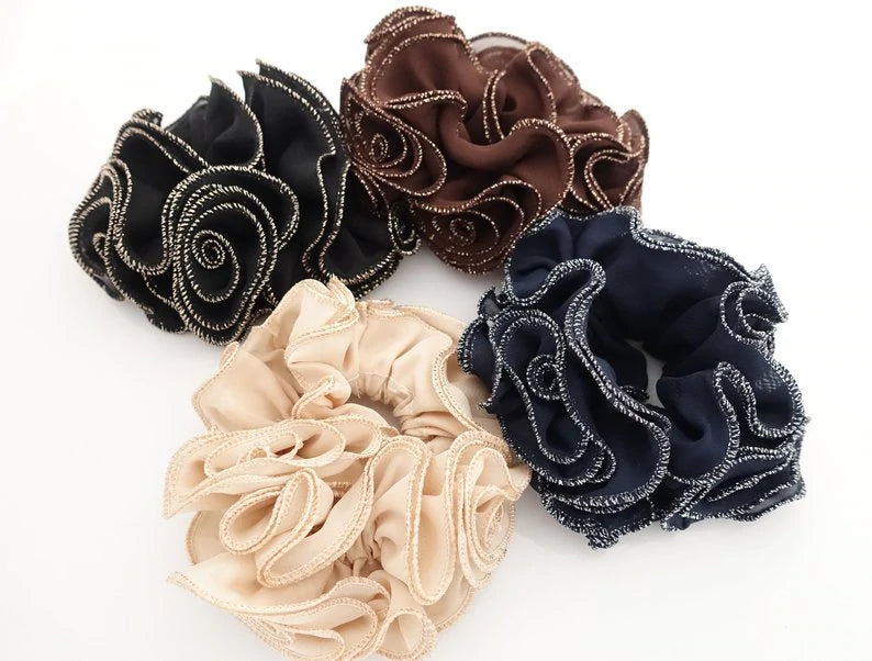 Zafina Chiffon Flower Scrunchie