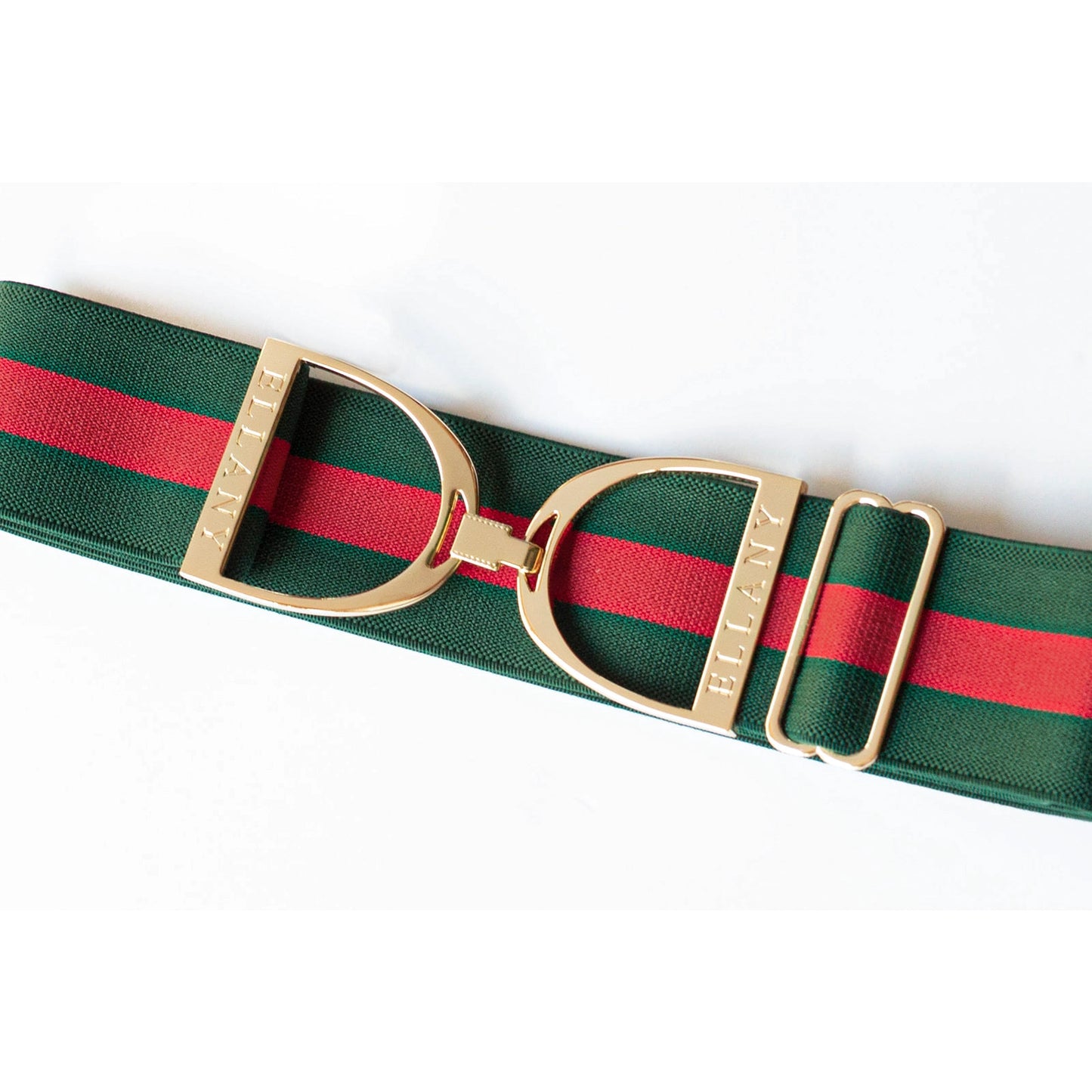 Ellany 2" Gold Buckle Stirrup Elastic Belt