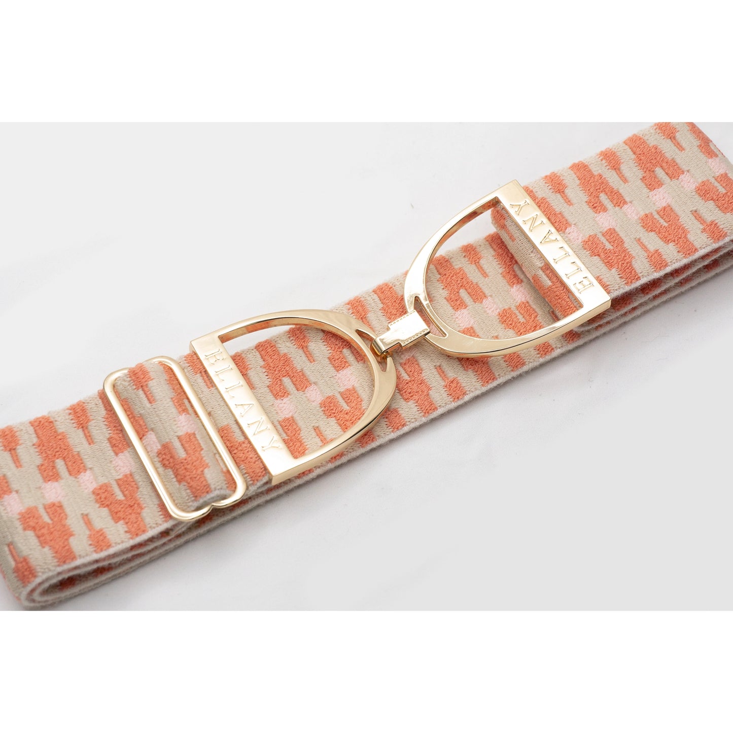 Ellany 2" Gold Buckle Stirrup Elastic Belt