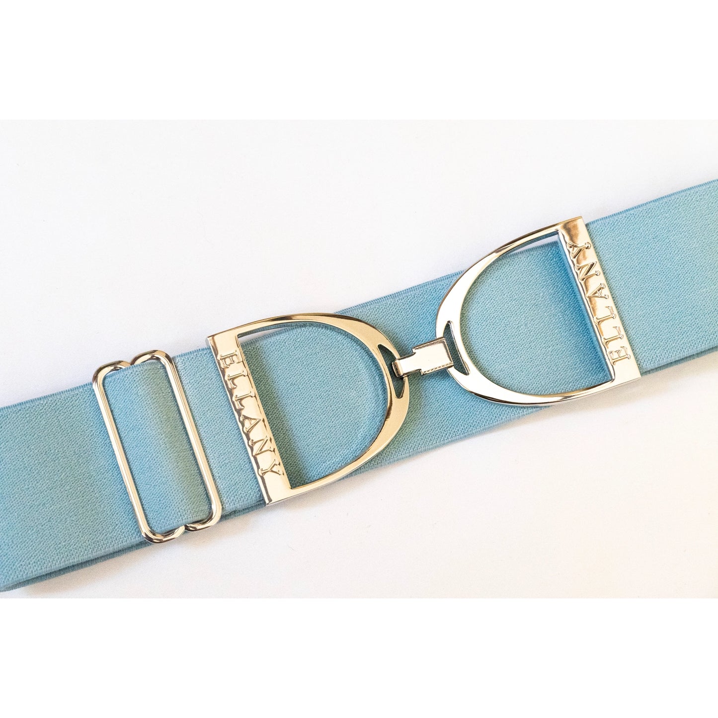 Ellany 2" Gold Buckle Stirrup Elastic Belt