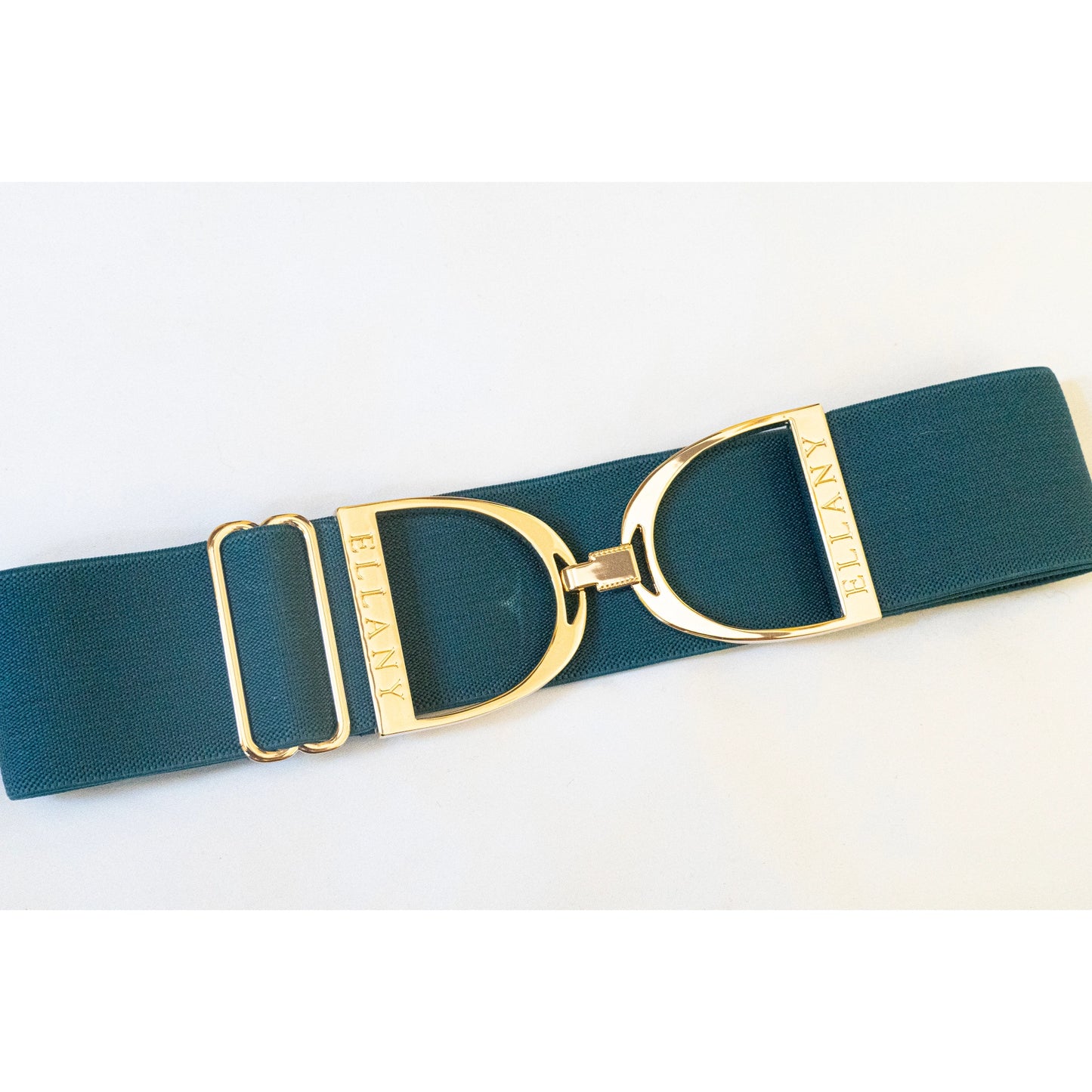 Ellany 2" Gold Buckle Stirrup Elastic Belt