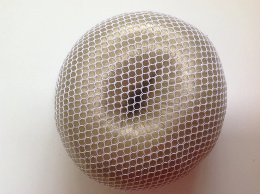 Zafina Fine Mesh Bun Net, Blonde and White