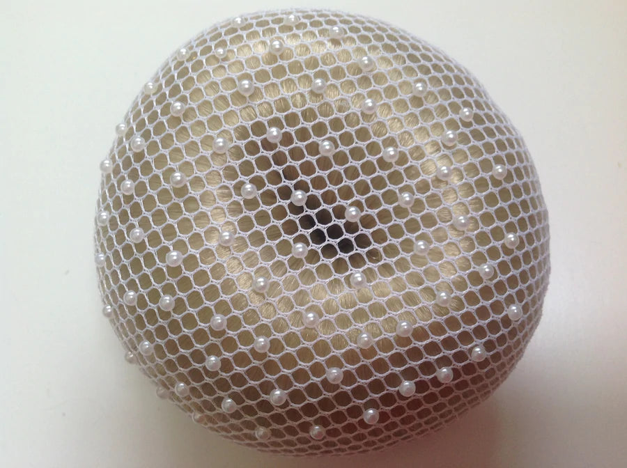 Zafina Fine Mesh Bun Net, Blonde and White