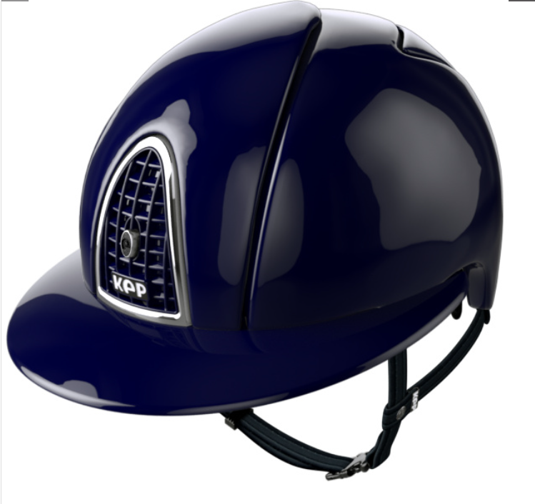 Kep Italia Helmet - Cromo Polish Blue with Polo Visor