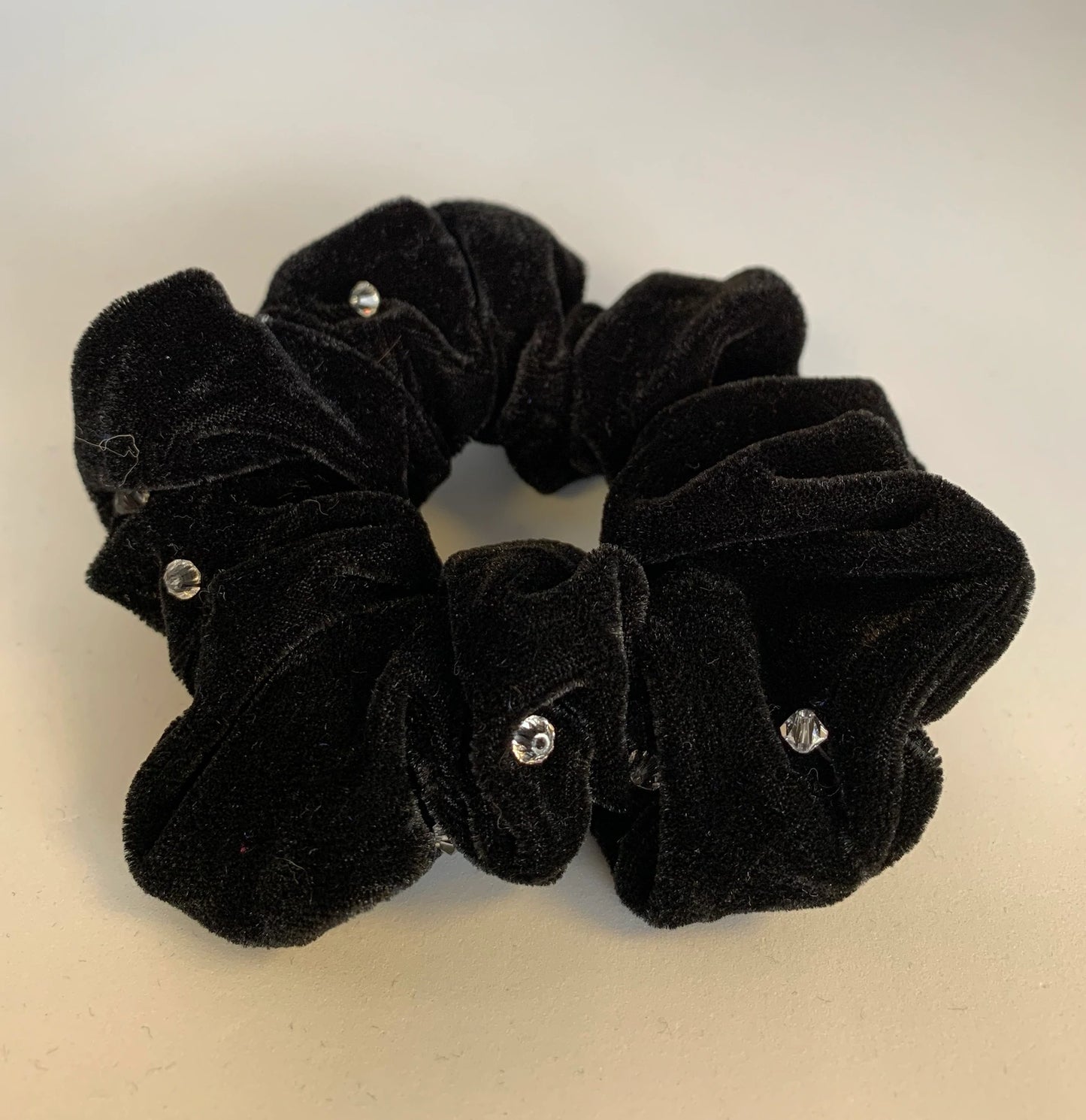 Zafina Velvet Scrunchie With Swarovski Crystal Beads