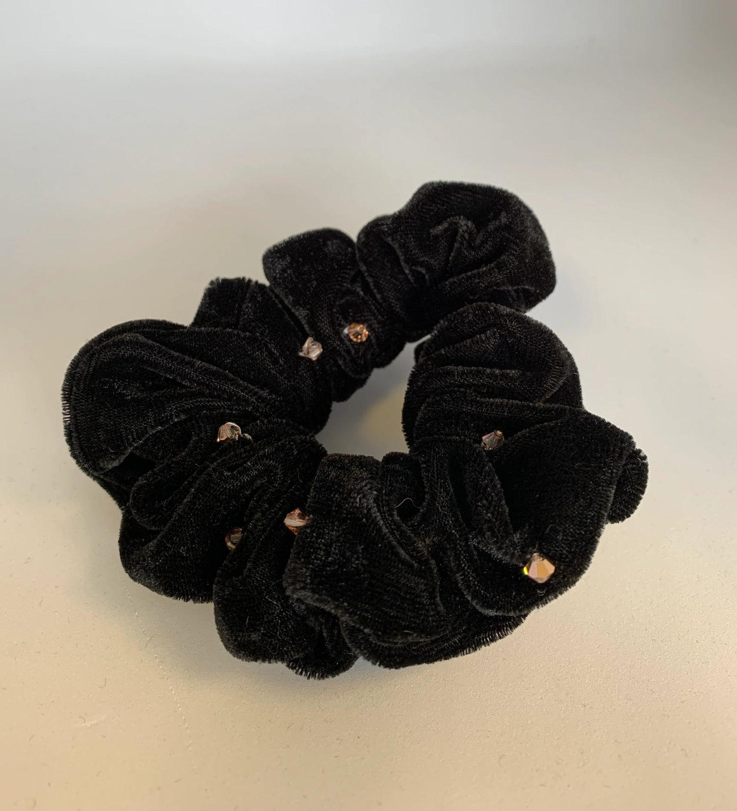 Zafina Velvet Scrunchie With Swarovski Crystal Beads