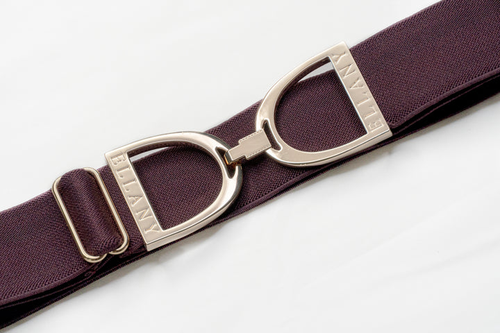 Ellany 1.5" Silver, Gold or Rose Gold Stirrup Buckle Elastic Belt