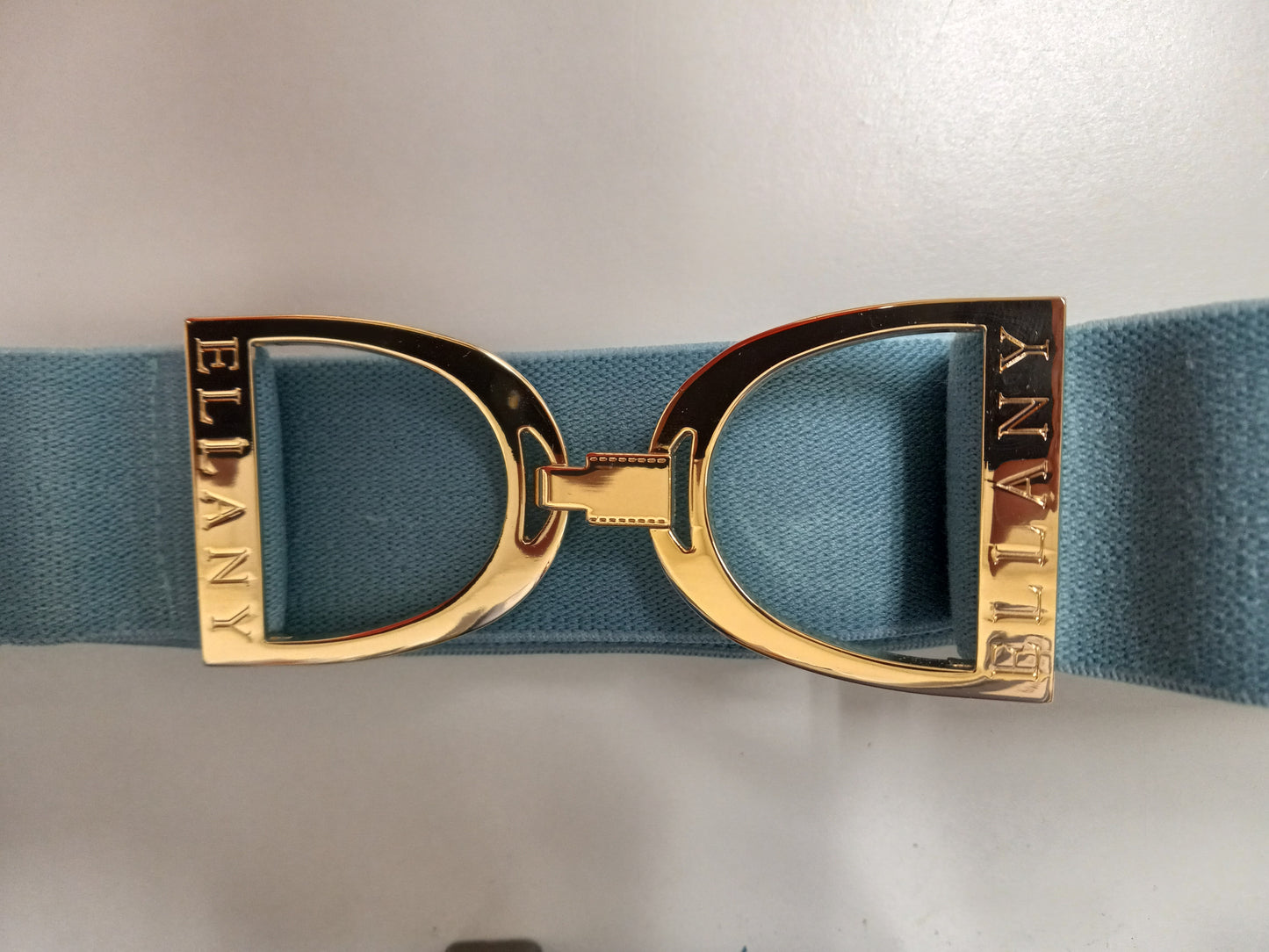 Ellany 1.5" Silver, Gold or Rose Gold Stirrup Buckle Elastic Belt