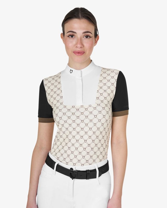 Equestro Competition Monogram Print Shirt S/S