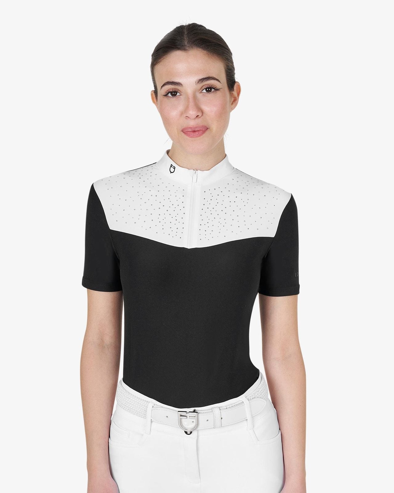 Equestro Black Label Strass Competition Shirt S/S